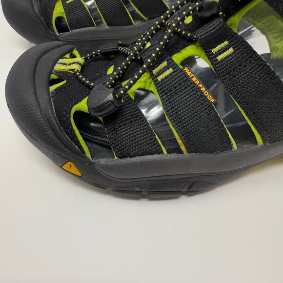 Keen Newport H2 Sandals Big Kids 6 Black Neon Green Hiking Sandals EUC - Picture 6 of 13